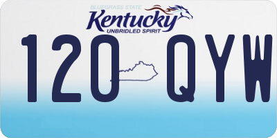 KY license plate 120QYW