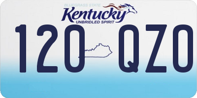 KY license plate 120QZO