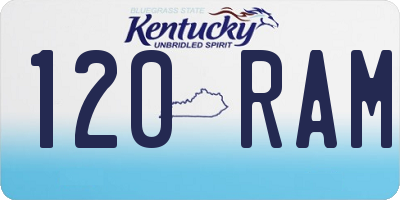 KY license plate 120RAM