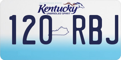KY license plate 120RBJ
