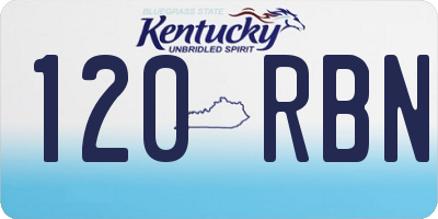 KY license plate 120RBN