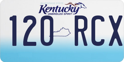 KY license plate 120RCX