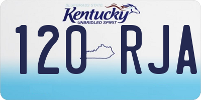 KY license plate 120RJA