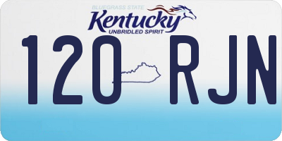KY license plate 120RJN