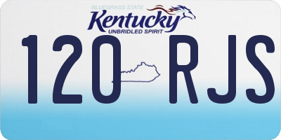 KY license plate 120RJS