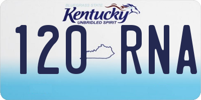 KY license plate 120RNA