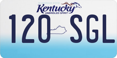 KY license plate 120SGL
