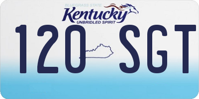 KY license plate 120SGT