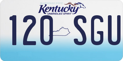 KY license plate 120SGU