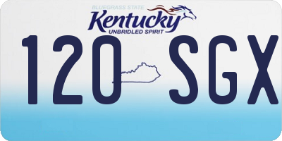 KY license plate 120SGX