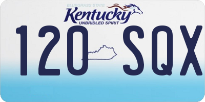 KY license plate 120SQX