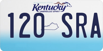 KY license plate 120SRA