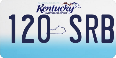 KY license plate 120SRB