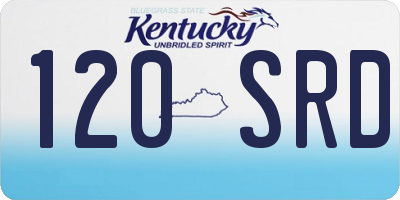 KY license plate 120SRD