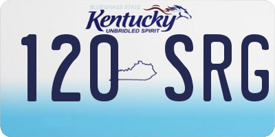 KY license plate 120SRG