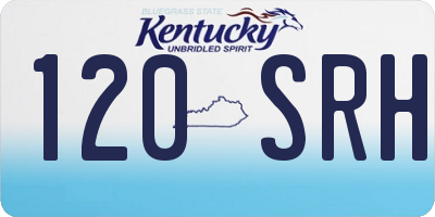 KY license plate 120SRH