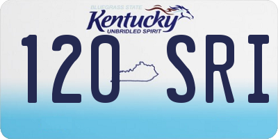 KY license plate 120SRI