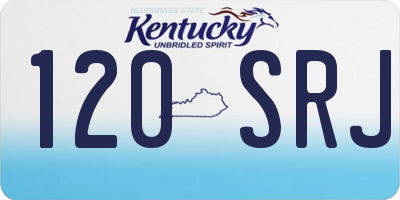 KY license plate 120SRJ