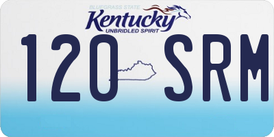 KY license plate 120SRM