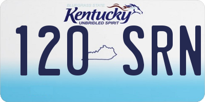 KY license plate 120SRN