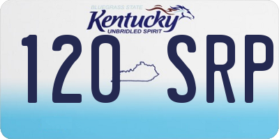 KY license plate 120SRP