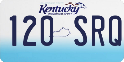 KY license plate 120SRQ