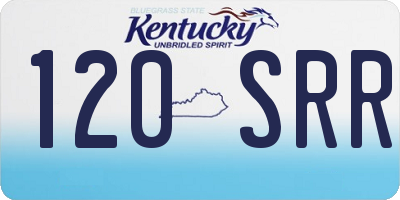 KY license plate 120SRR