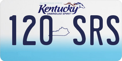 KY license plate 120SRS