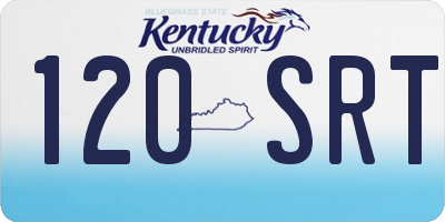 KY license plate 120SRT