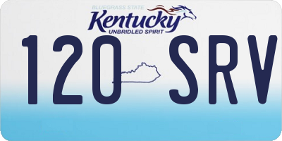 KY license plate 120SRV