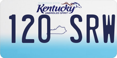 KY license plate 120SRW