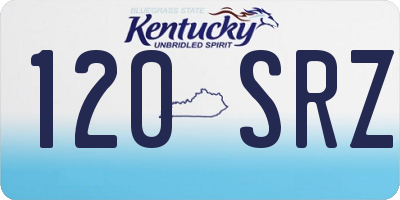 KY license plate 120SRZ