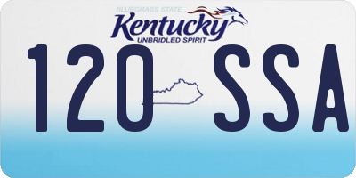 KY license plate 120SSA