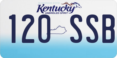 KY license plate 120SSB