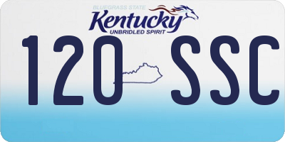 KY license plate 120SSC
