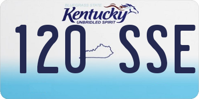 KY license plate 120SSE