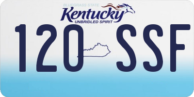 KY license plate 120SSF