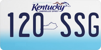 KY license plate 120SSG