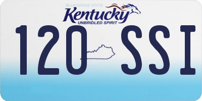 KY license plate 120SSI