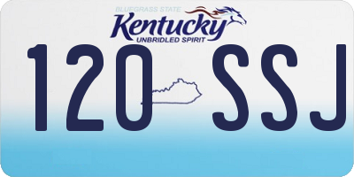 KY license plate 120SSJ