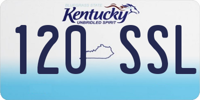 KY license plate 120SSL