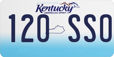 KY license plate 120SSO