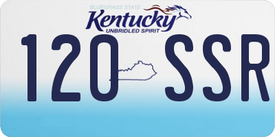 KY license plate 120SSR