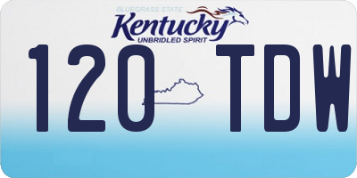 KY license plate 120TDW