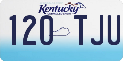 KY license plate 120TJU