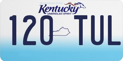 KY license plate 120TUL