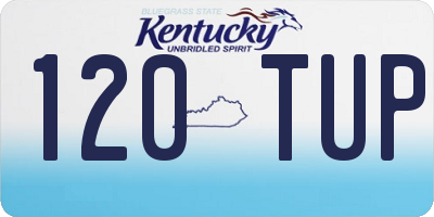 KY license plate 120TUP