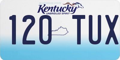 KY license plate 120TUX