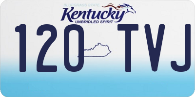 KY license plate 120TVJ
