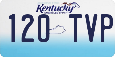 KY license plate 120TVP